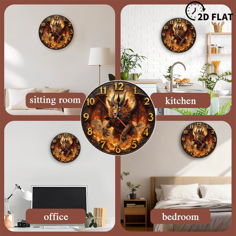 Horloge lion ardent