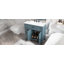 Meuble-lavabo 36 po avec lavabo, armoire de salle de bain avec tiroirs, structure solide et panneau de fibres à densité moyenne, deux ensembles, gris-bleu
