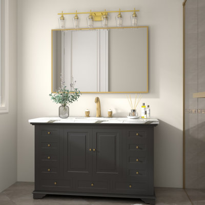 Hertford 6 - Light Bathroom Steel Dimmable Vanity Light