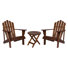 Chaise Adirondack en bois massif avec table Bremment