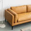 Causeuse coussin orange en cuir véritable-1754149542