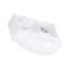 Lavabo de salle de bain mural en céramique blanc 16 x 11 pouces, trou de robinet simple, acide, surface lisse, faible absorption d'eau, résistance à l'apparence moderne, décor