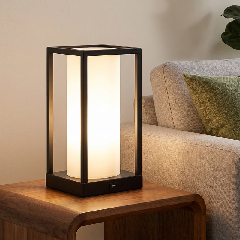 Lampe de table 11,4 "avec USB Montego, White