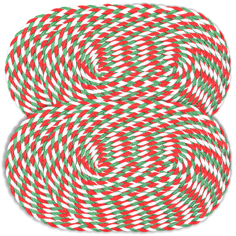Ensemble de 6 napperons en plastique polypropylène tressé festif 12 po x 18 po Elionna
