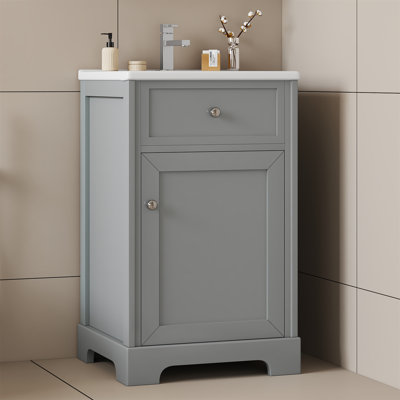 Meuble-lavabo simple 20 po avec comptoir en céramique Jacolby