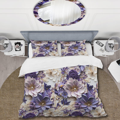 Ensemble de housse de couette Purple Persian Paisleys II