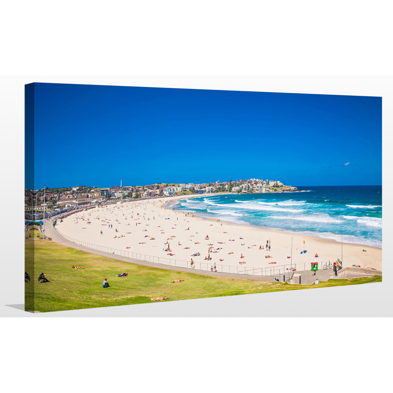 « bondi beach, sydney australia », reproduction de photo sur toile tendue, H 24 po x l 40 po x P 1 po