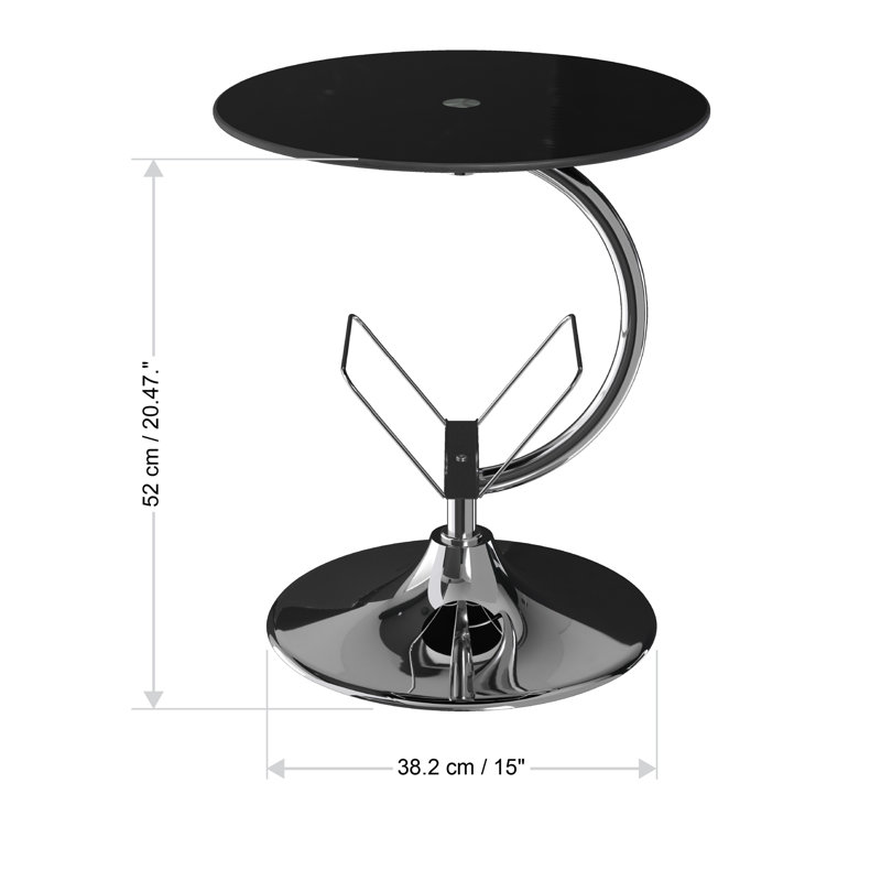 Markowitz Glass Top Block End Table