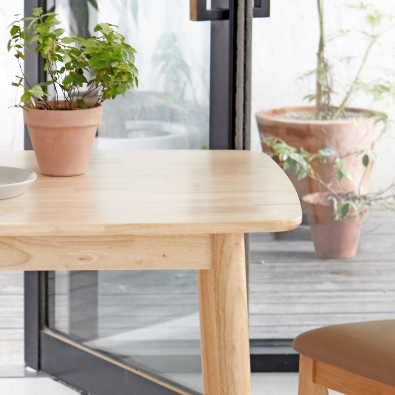 Rowley 3-Piece Breakfast Nook Square Solid Wood Dining Table Set, Natural