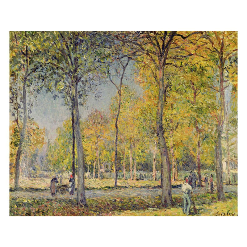 Le bois de Boulogne par Alfred Sisley - Estampe numérique, H 32 po x l 40 po
