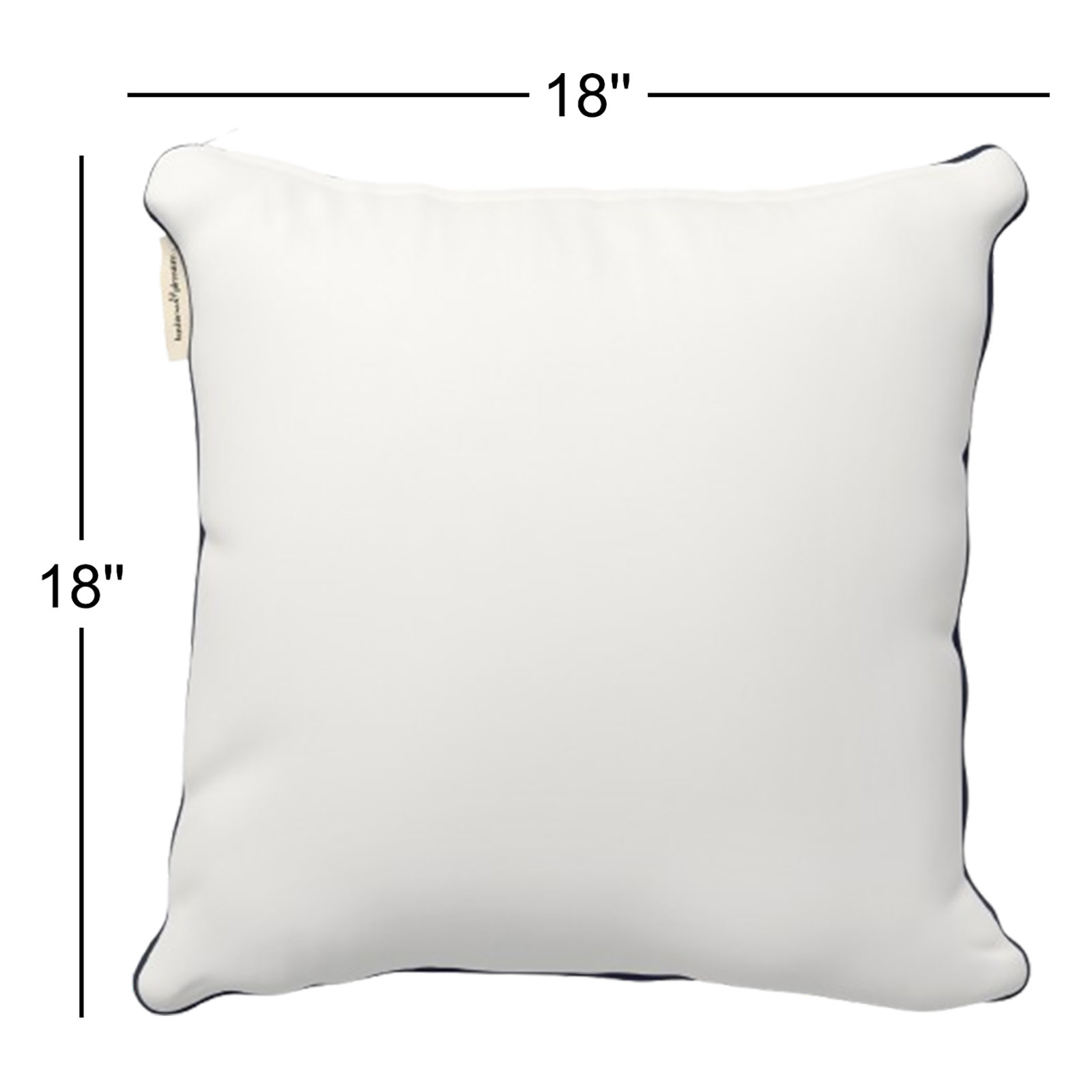 Rivie Indoor/Outdoor Throw Pillow, White, 18"H x 18"W