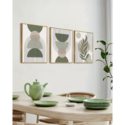  11 x 14 po Boho Wall Art Green Sage Decor