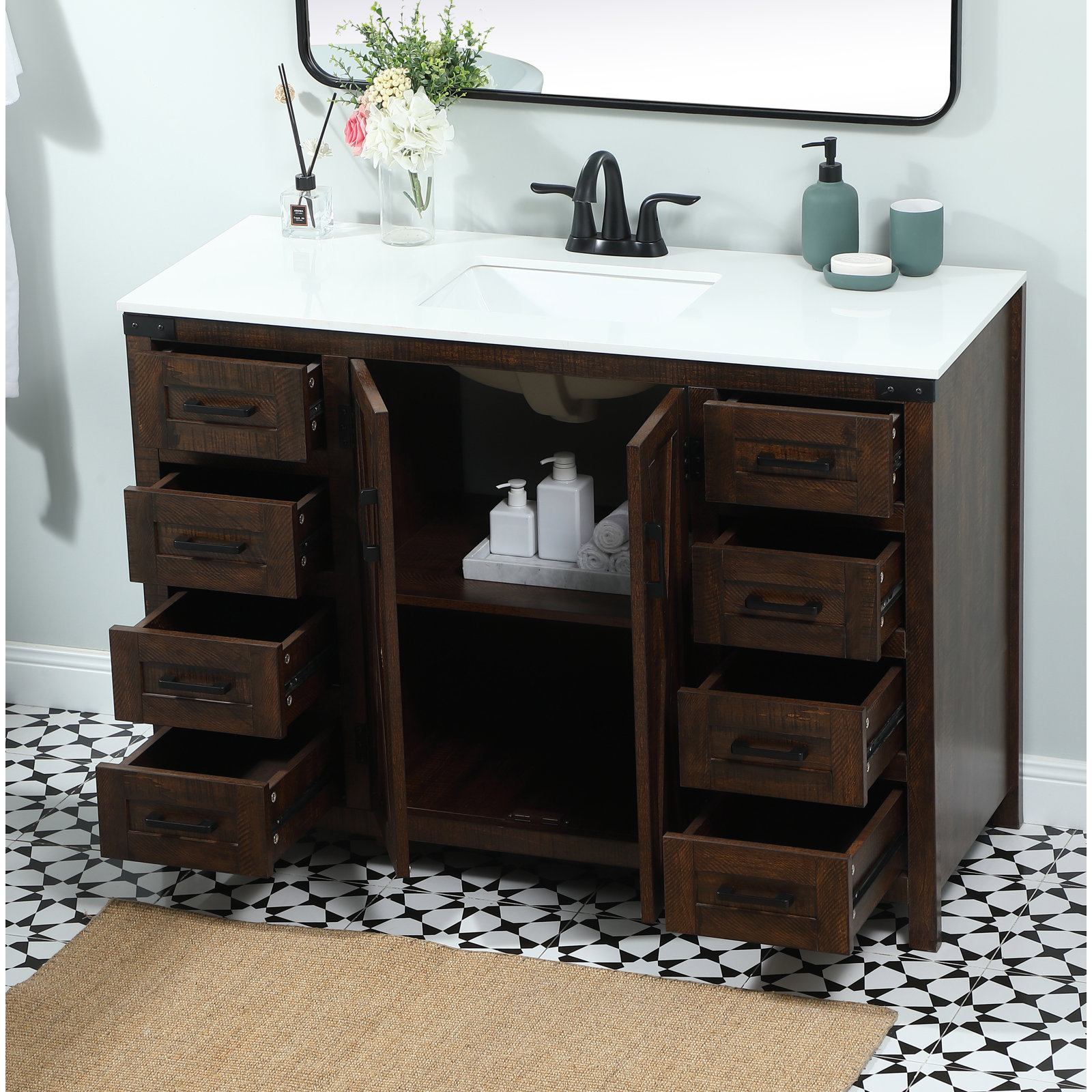 Slayton 48'' Single Bathroom Vanity, Expresso