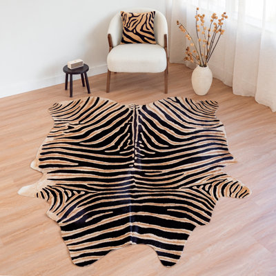 Tapis en peau de vache Zebra Safari