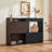Expandable Swivel Shoe Cabinet with 1 Drawer, 90 Degree Corner Cabinet, Multifunctional Storage Combination Cabinet