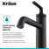 KRAUS Rectangular Ceramic Bathroom and Ramus Single Handle Sink Faucet with Pop-Up Drain
