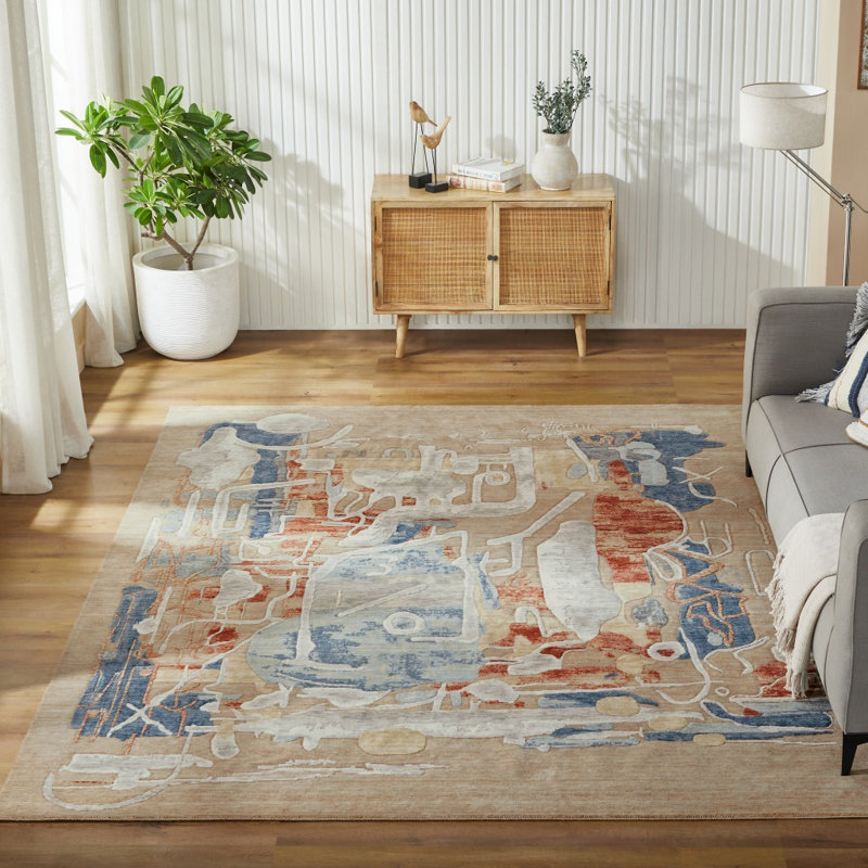 Studio Glyphs By Katie Merz Wool Abstract Area Rug, Rectangle 8'6" x 11'6"