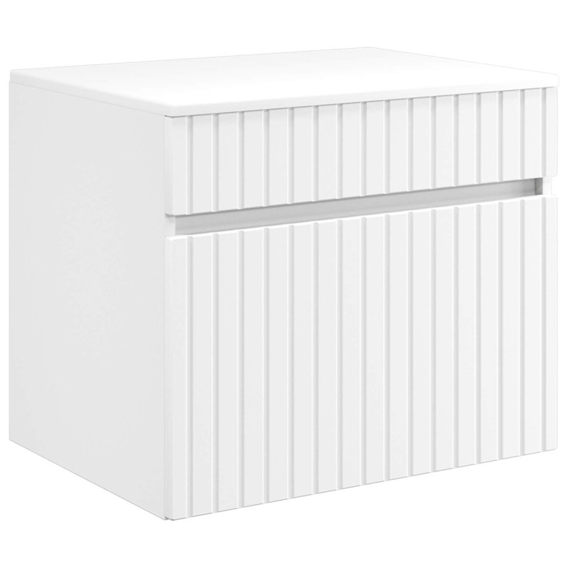 Engineered Wood Bathroom Cabinet, White