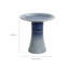 Blue Waves 18-Inch Tall Ceramic Birdbath