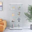 Vitrine à deux portes avec 4 tablettes vitrées et porte