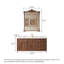 Wall Mounted Single Double Combined Vanity Unit Bathroom Vanity With Ceramic Top with Mirror-49037857