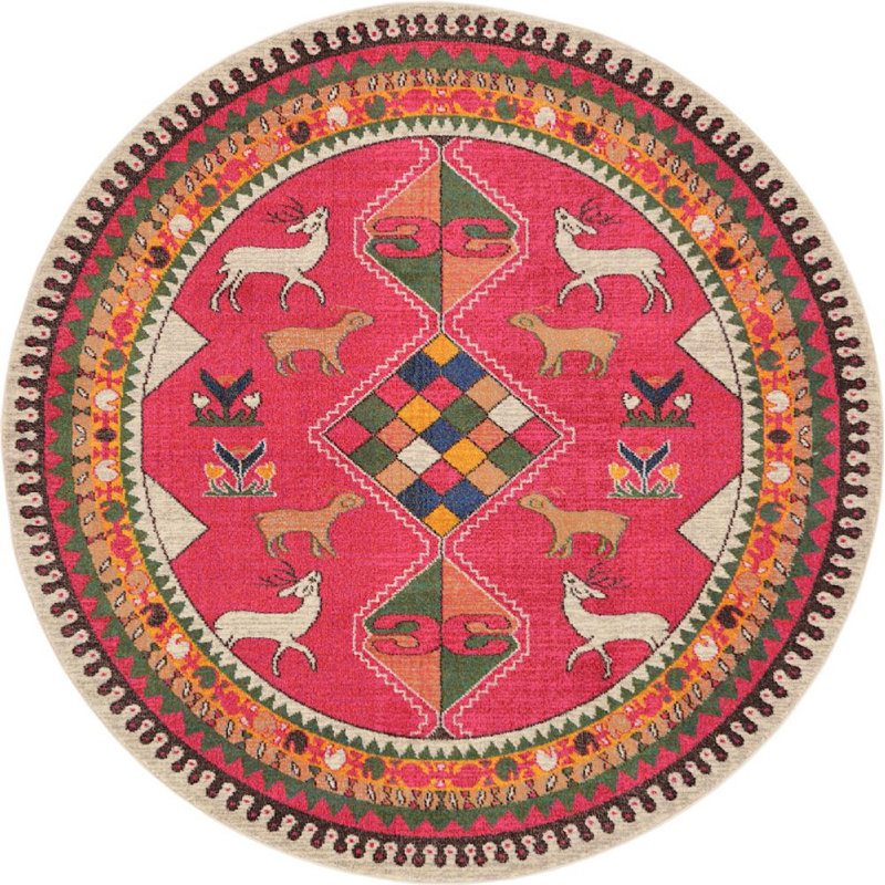 Beverley Abstract Indoor Rug, Round 8'
