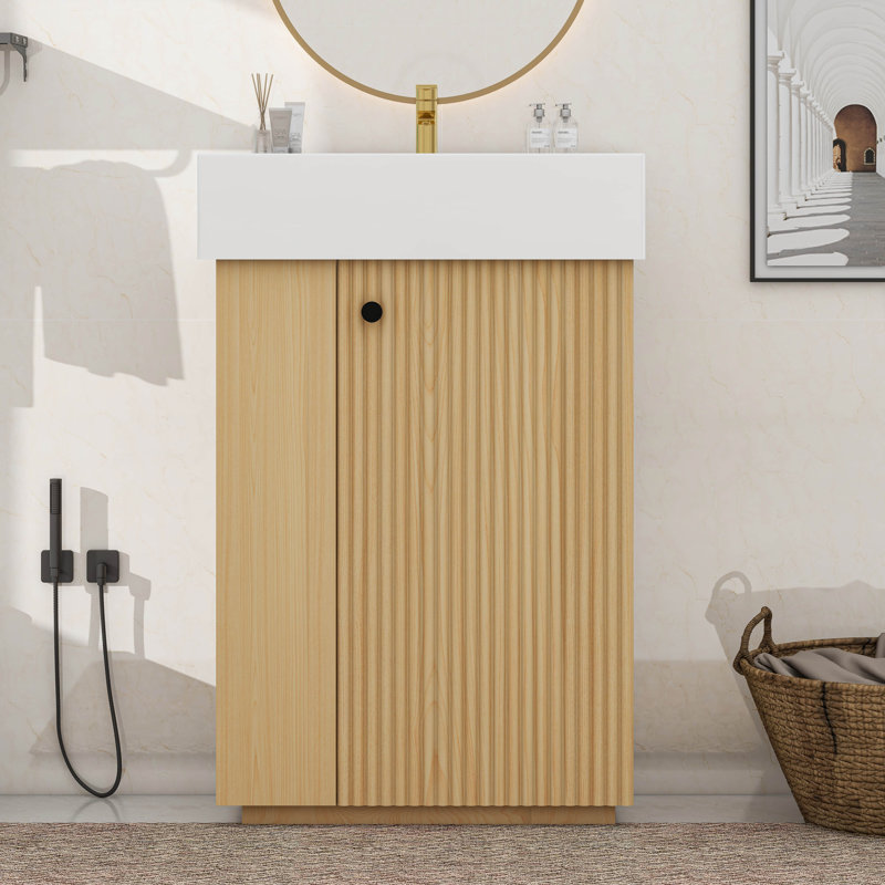 Meuble-lavabo 21,6 po avec lavabo en céramique