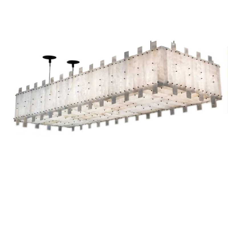 Lustre carré à plusieurs niveaux Petra, H 16 po x l 15 po x P 36 po, AAVM3616, AAVM3616