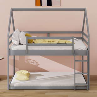 Low House Bunk Bed With Ladder