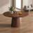 47" Modern Farmhouse Round Dining Table For 4,  Kitchen Table With Wood Strip Base, Circle Dinner Table-423644391