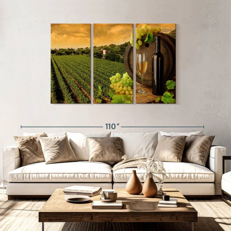 Yarlin Vineyard In Tuscany, 48" H x 74" W