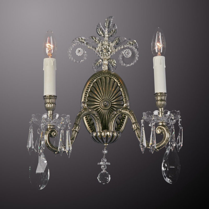 Coyne Candle Wall Light, High Lighted Dark Flemish