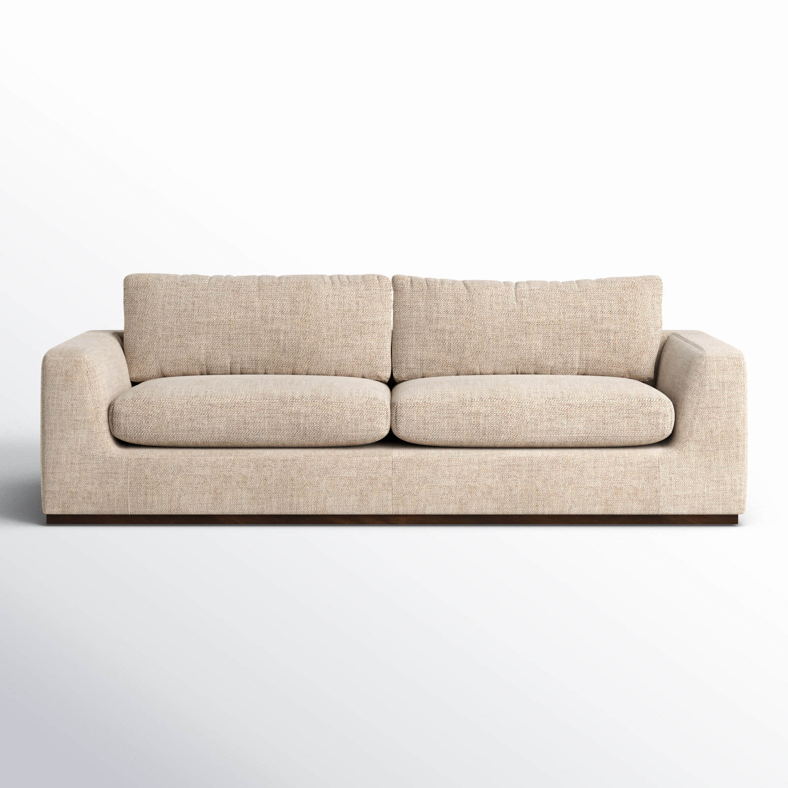 Berger 98'' Upholstered Sofa, Canon Dove