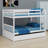 Bunk Bed With Trundle, Featuring Rubber Wood, Ladder And Guardrails-149989357