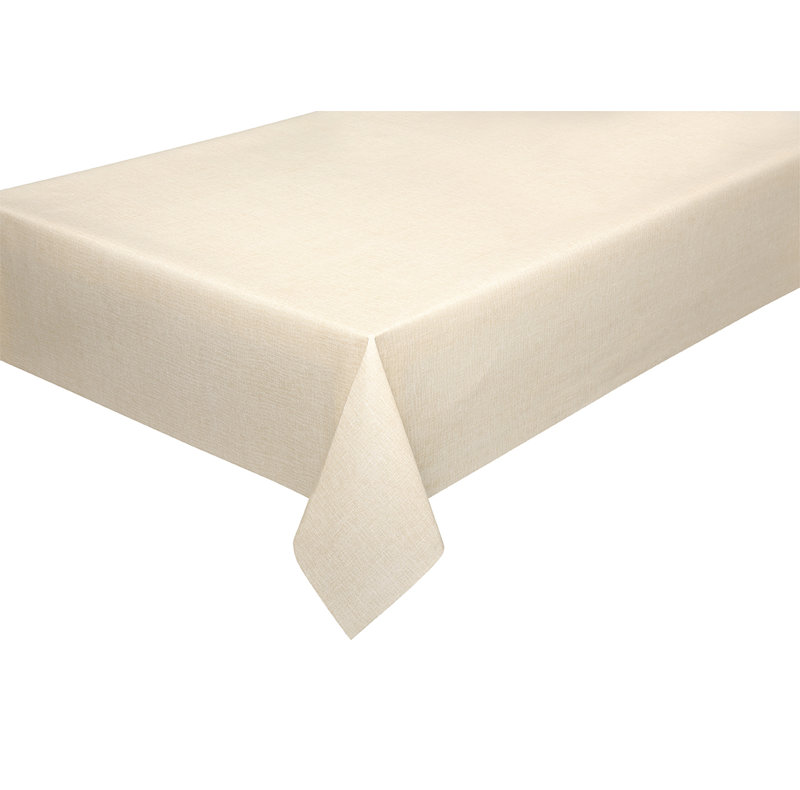 Oval tablecloth, 140/190cm, beige