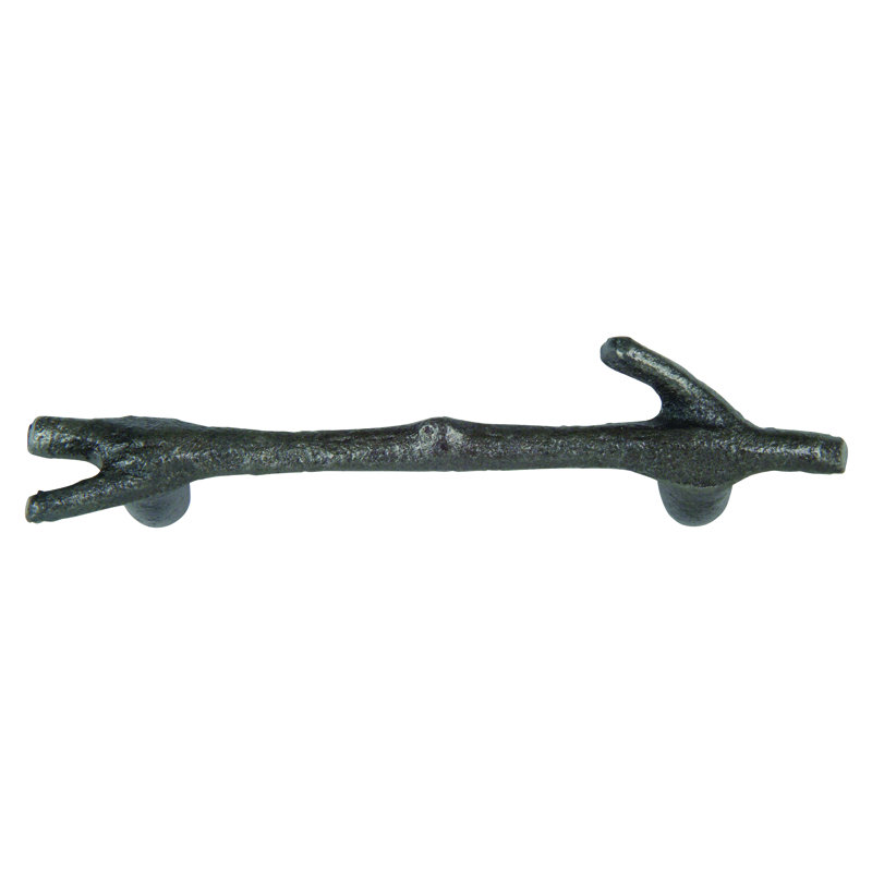 Rustic Iron Twig Designer Bar Pull with Mounting Hardware