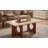 42" Modern Travertine Textured Coffee Table – Rectangular Wabi-sabi Stone Top & Natural Rubberwood Legs, Minimalist Center Coffee Table For Living Rooms