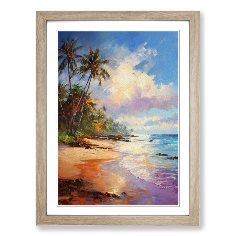 Single Picture Frame Print on Wood, Oak Framed, 34cm H x 25cm W