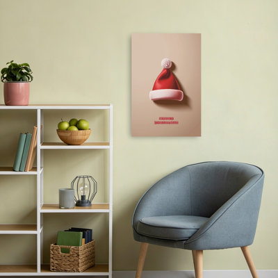 «Merry Christmas Hat», impression d'art abstrait minimaliste