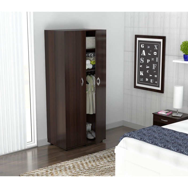 Armoire de bois d’ingénierie en mélamine Georgii, Espresso