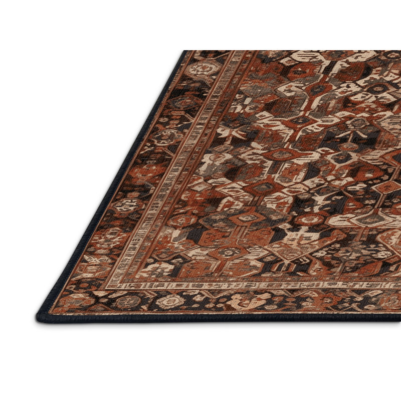 Tapis brun lavable à la machine, Rectangulaire 2 pi x 3 pi