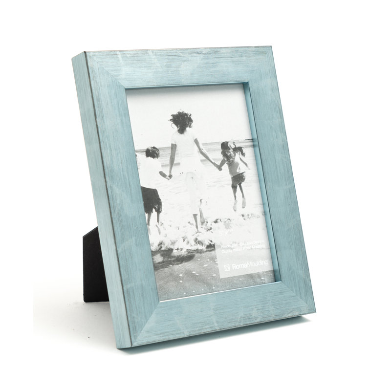 Cadre photo simple en bois doré, 5 po x 7 po, Bleu