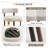 PU Leather Upholstered Solid Wood Dining Chair Side Chair-1458796861