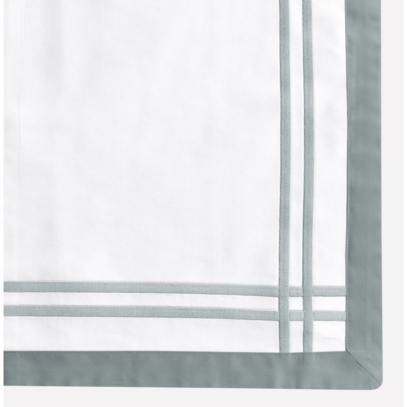 Sinfonia Duvet Cover, White/Wilton Blue, Queen Duvet Cover