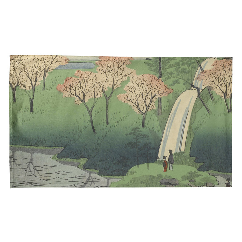 Serviette de thé chiyogaike étang Macintyre, Vert, Polyester sergé