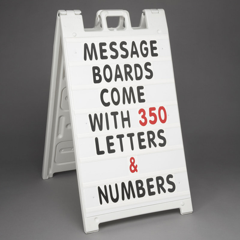 Porte-affiche pliable en plastique pliable, Blanc