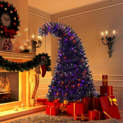 Arbre de Noël artificiel régulier (double) avec aiguilles noires