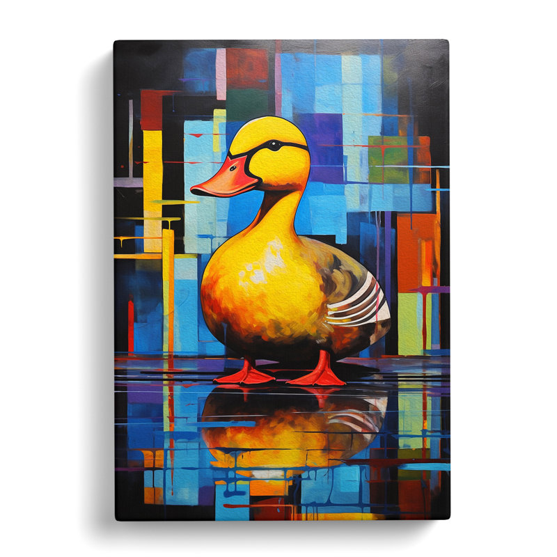 Duck Constructivism - Print on Canvas, 50cm H x 35cm W x 3cm D