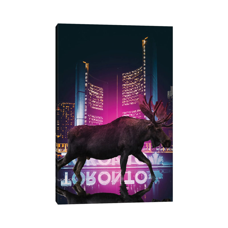 The Moose Is Loose by David Loblaw - Wrapped Canvas Gallery-Wrapped Canvas Giclée, 20.32 cm H x 30.48 cm W