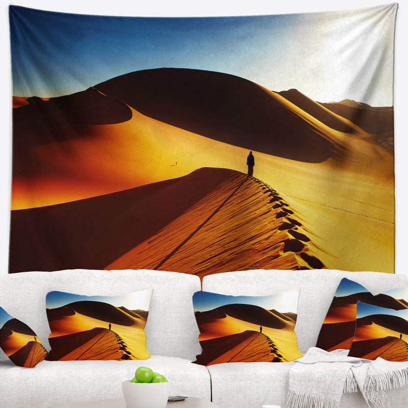 Paysage sahara désert algérie tapisserie, H 50 po x l 60 po